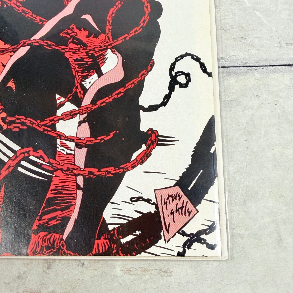 Marvel Comics Presents #110 (1992), Steve Lightle Wolverine and Typhoid Mary cover, direct-sale emblem: additional lower-right corner detail of the actual pre-owned copy.