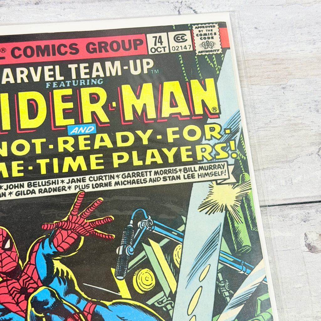 Marvel Team-Up #74, Front cover detail