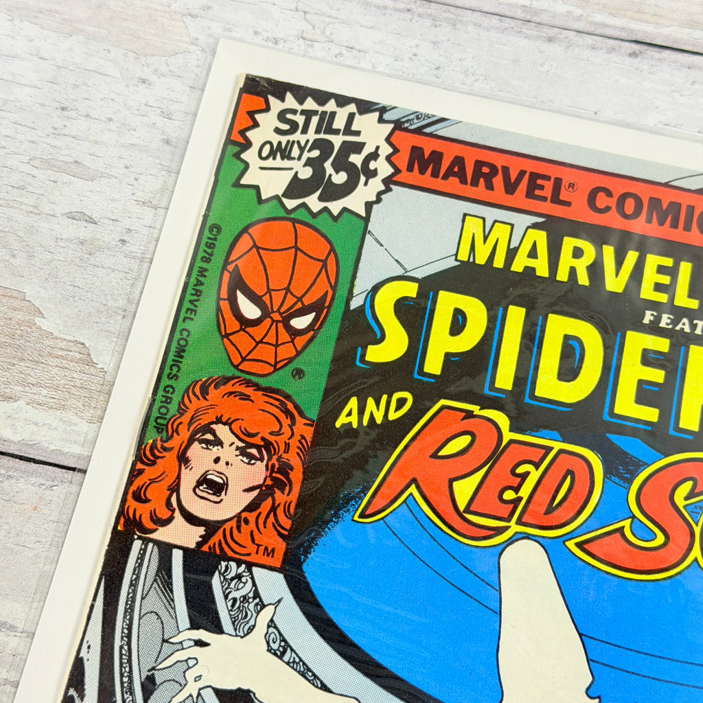 Marvel Team-Up #79, upper-left front detail