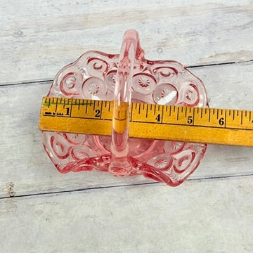 Width of pink Moon and Star basket with ruler