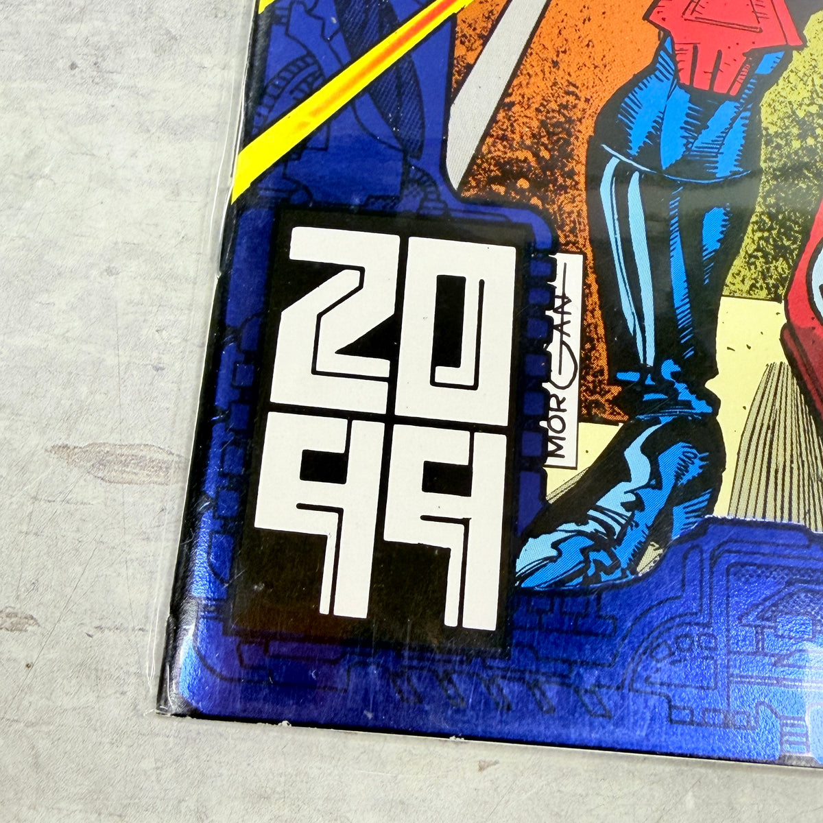 Punisher 2099 #1 (1993) Marvel Blue Foil Direct Edition — lower-left detail