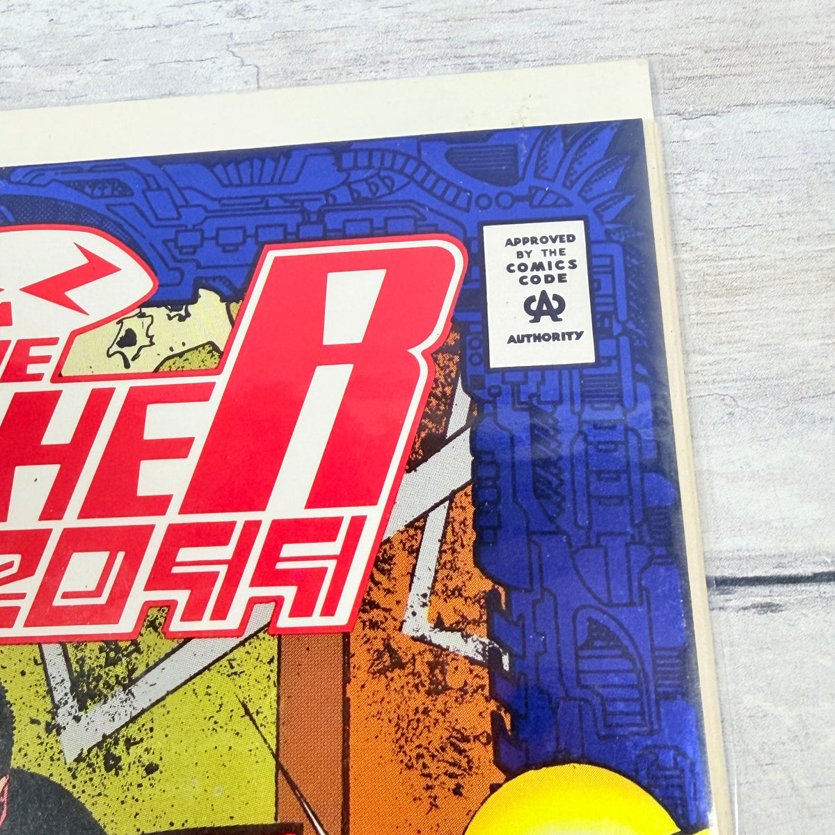 Punisher 2099 #1 (1993) Marvel Blue Foil Direct Edition — upper-right detail