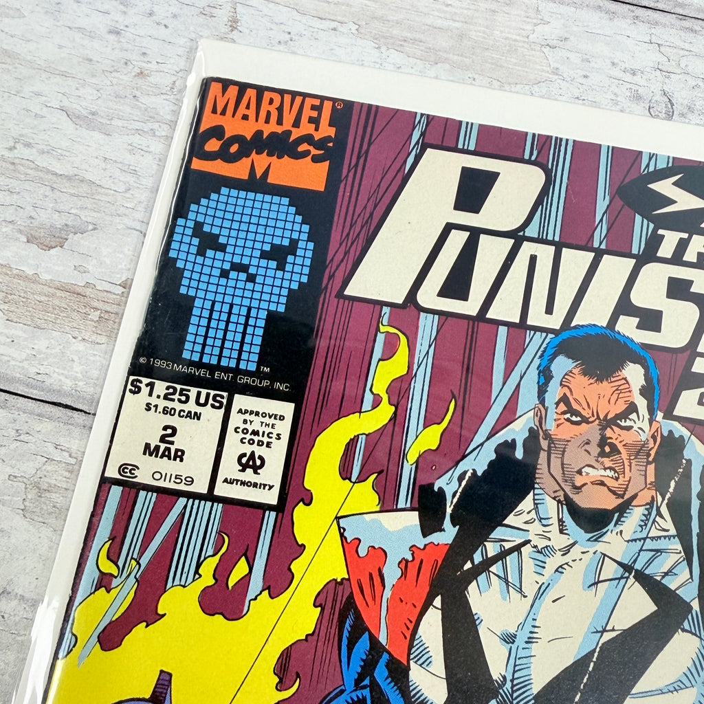 Punisher 2099 #2 (1993) Marvel Newsstand Edition — upper-left detail