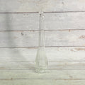 L.E. Smith clear six-petal swung vase, full front view