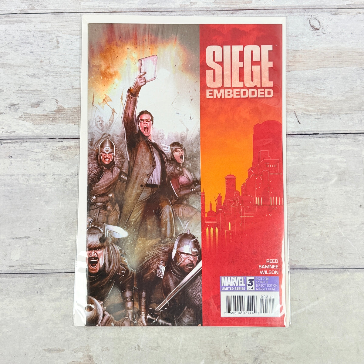 Siege: Embedded #3 (2010), Adi Granov regular cover, Direct Edition: full front cover of the actual pre-owned copy.