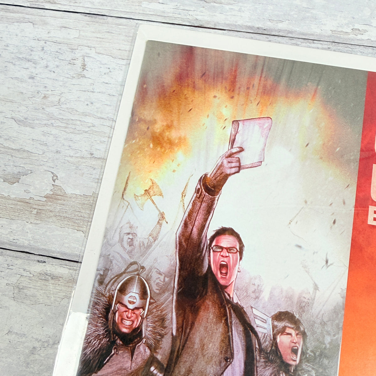 Siege: Embedded #3 (2010), Adi Granov regular cover, Direct Edition: upper-left front detail of the actual pre-owned copy.