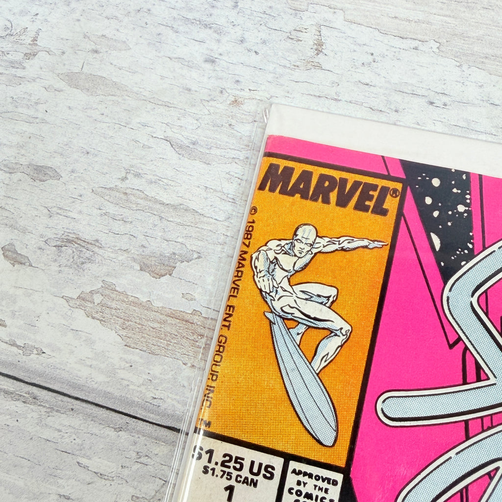 Silver Surfer #1 (1987) Marvel Comics, upper-left cover with issue details