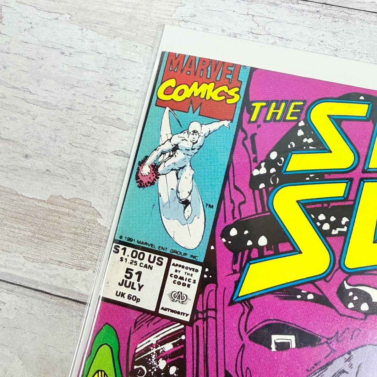 Silver Surfer #51 (1991) Marvel Comics, upper-left cover with issue details
