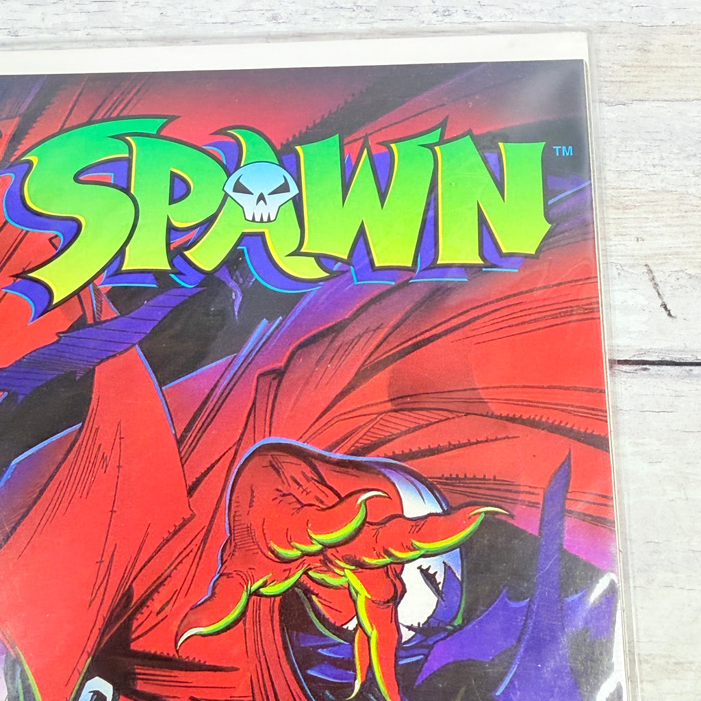 Spawn #1 (May 1992) first printing, upper-right cover detail