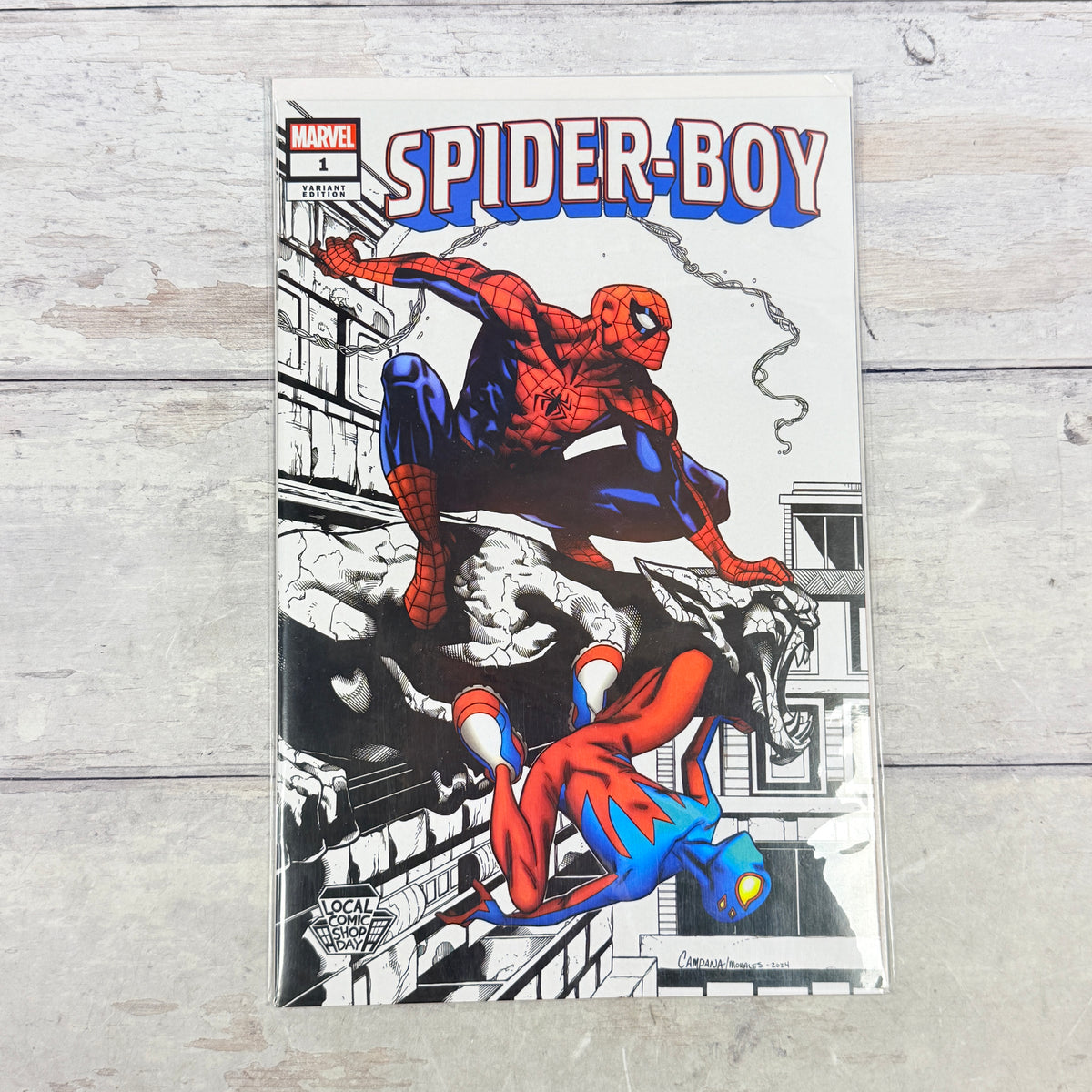 Spider-Boy #1 (2023), Chris Campana Local Comic Shop Day variant: full front cover of the actual pre-owned copy.