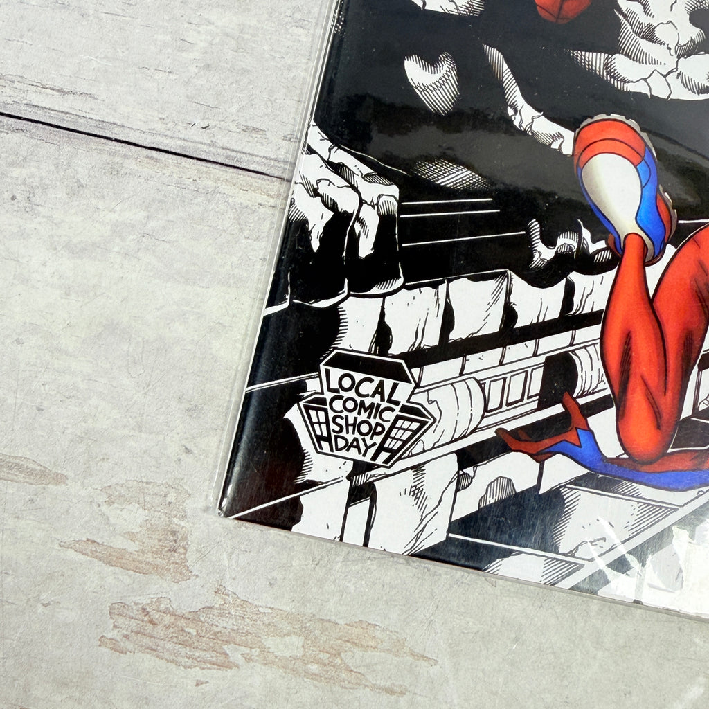 Spider-Boy #1 (2023), Chris Campana Local Comic Shop Day variant: lower-left front detail of the actual pre-owned copy.