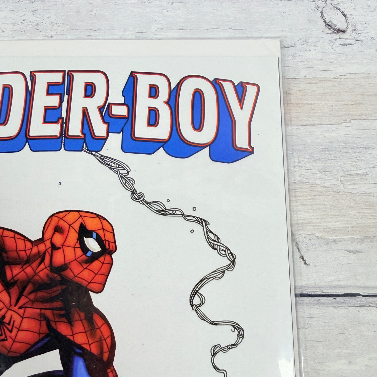 Spider-Boy #1 (2023), Chris Campana Local Comic Shop Day variant: upper-right front detail of the actual pre-owned copy.
