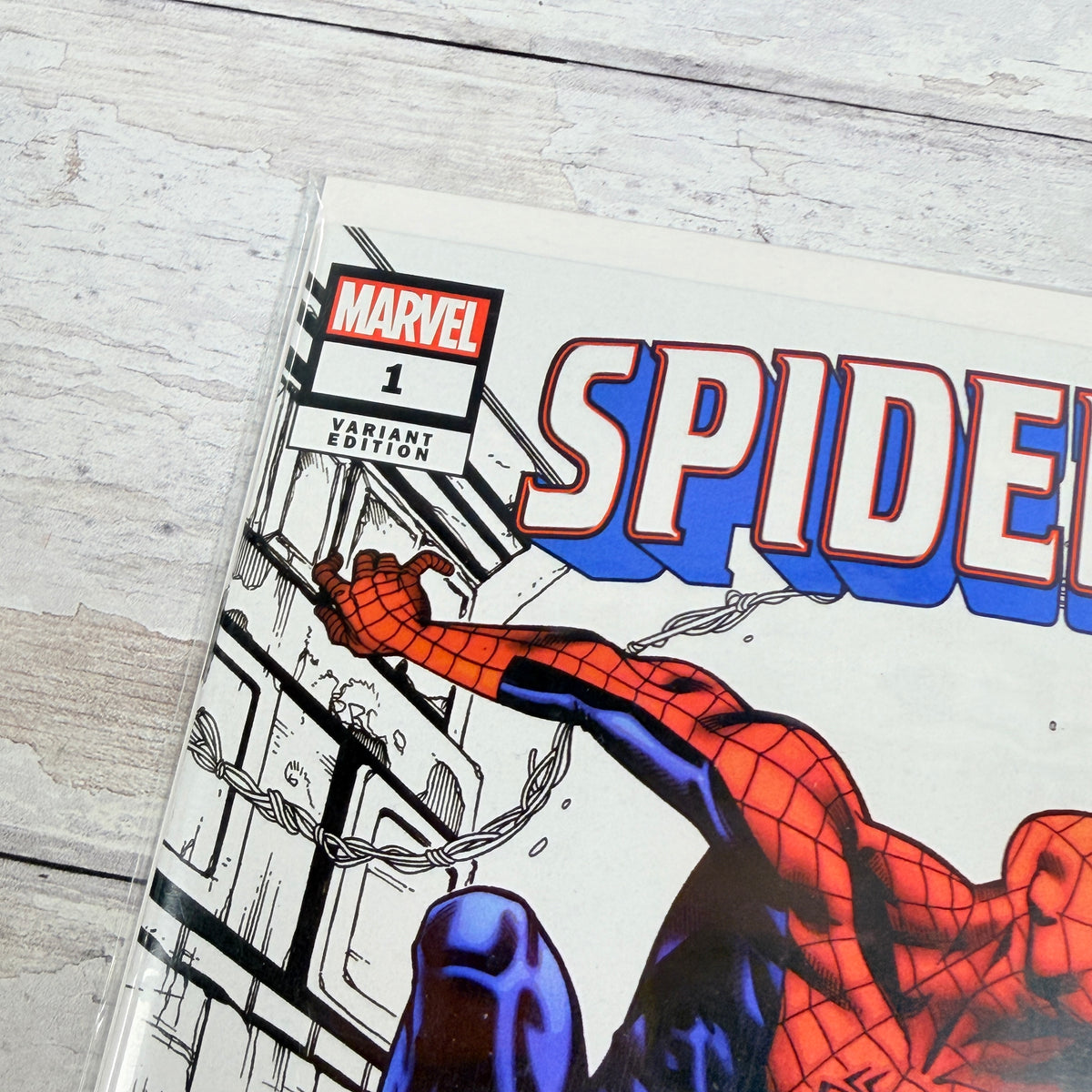 Spider-Boy #1 (2023), Chris Campana Local Comic Shop Day variant: upper-left front detail of the actual pre-owned copy.