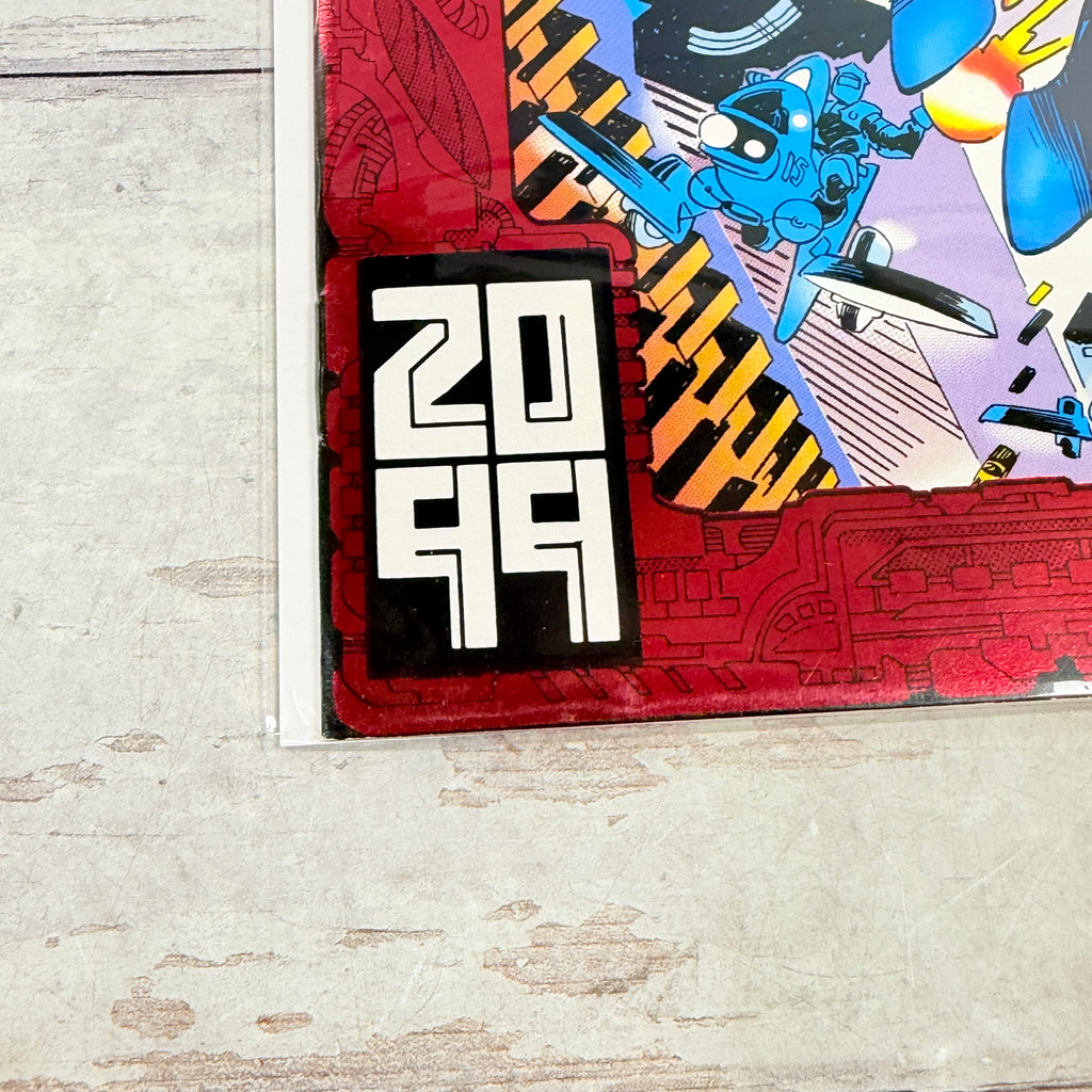Spider-Man 2099 #1 (1992) Marvel Red Foil Direct Edition — lower-left cover detail