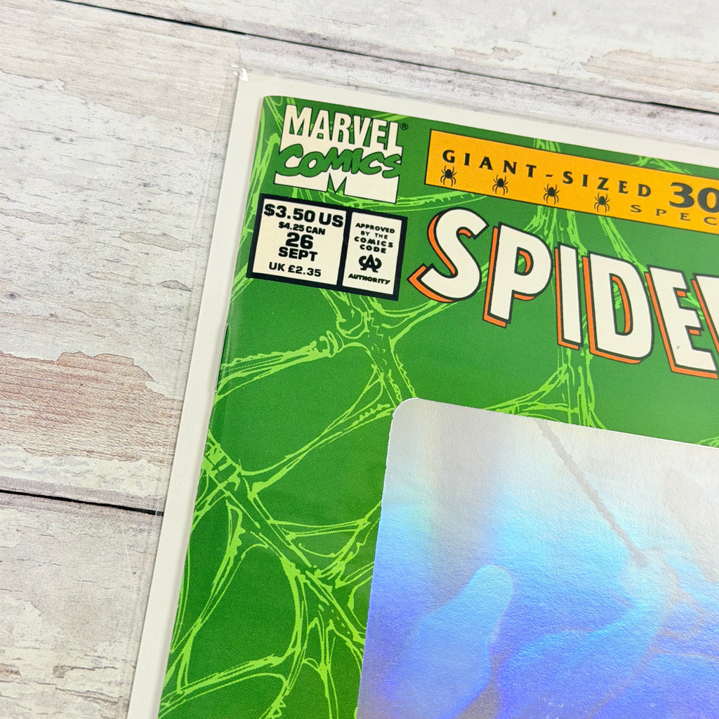 Spider-Man #26, Front cover detail