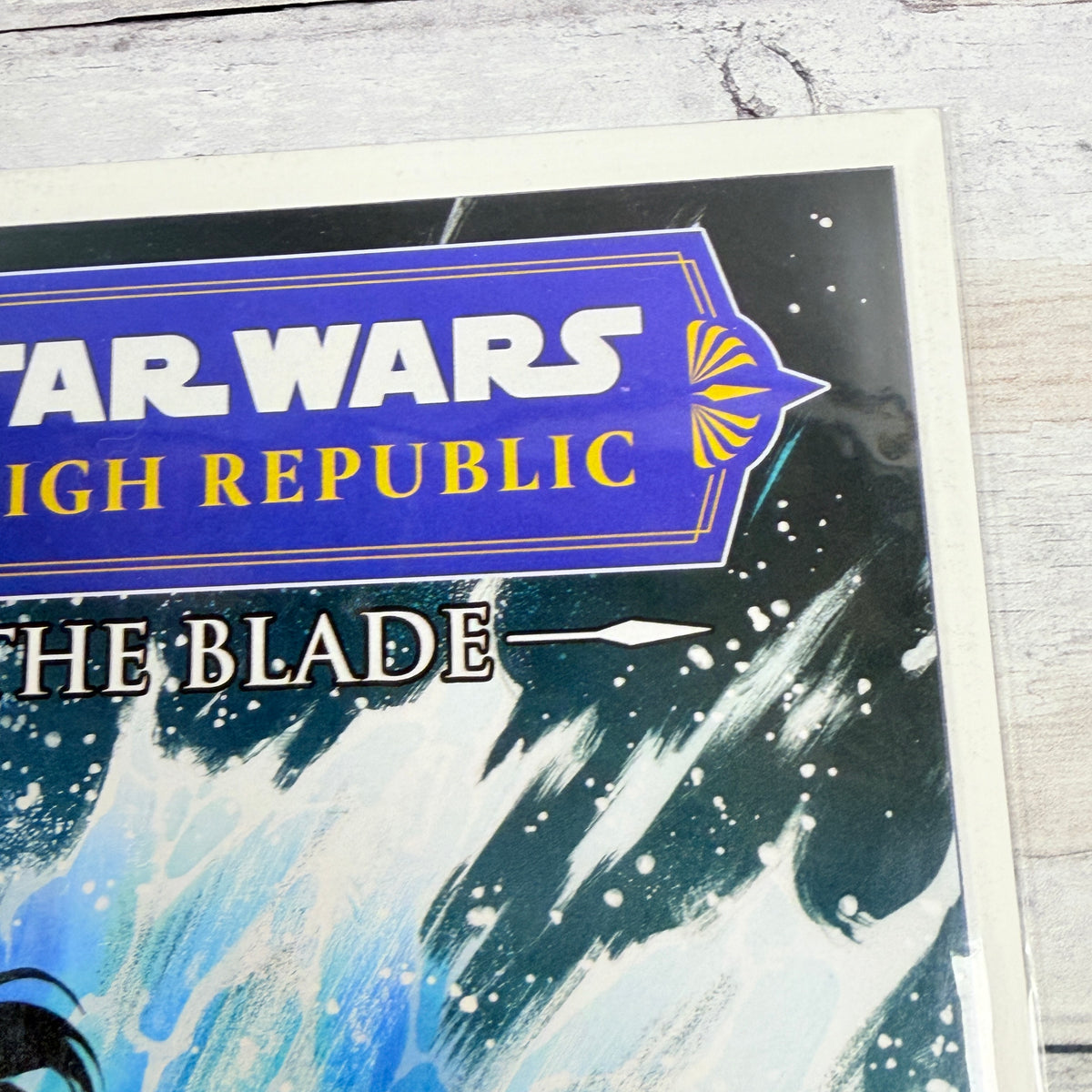 Star Wars: The High Republic - The Blade #1 (2022) Marvel Comics - Paolo Villanelli Trade Dress Variant, upper-right cover detail