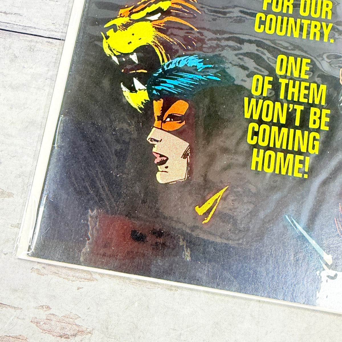 Suicide Squad #1 (1987): lower-left front corner and spine detail of the actual pre-owned copy.