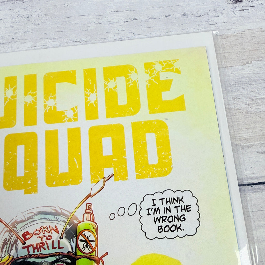 Suicide Squad #7 (2021), Eduardo Pansica and Julio Ferreira regular cover: upper-right front detail of the actual pre-owned copy.