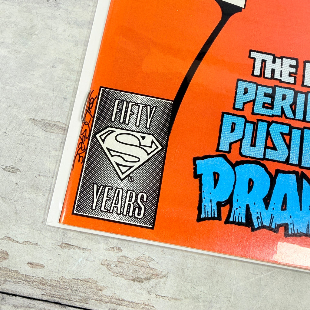 Superman #16 (1988) DC Comics Prankster Cover — lower-left detail