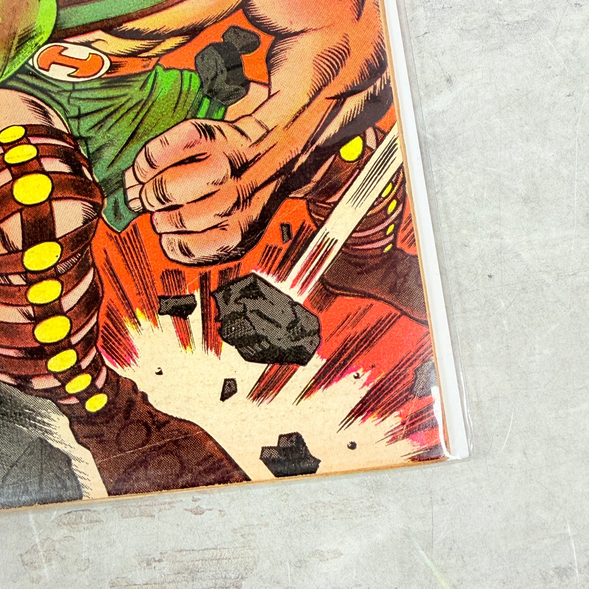 Tales to Astonish #79 (1966): lower-right front corner and edge-wear detail of the actual pre-owned copy.