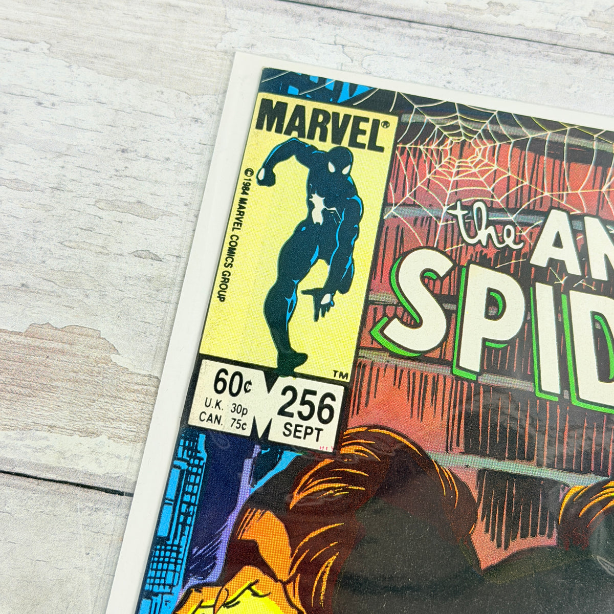 The Amazing Spider-Man #256, front_upper_left_detail