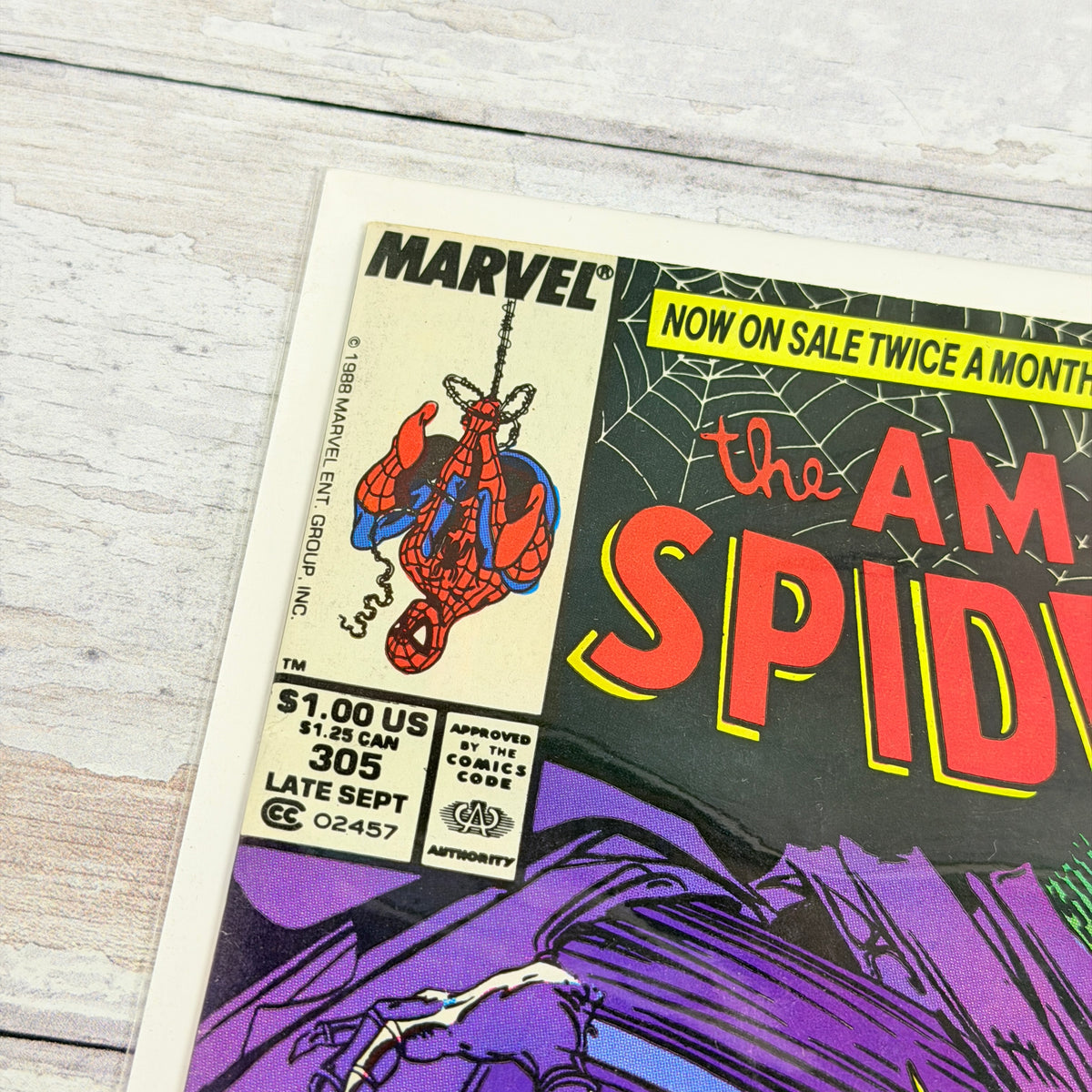 The Amazing Spider-Man #305, front_upper_left_detail