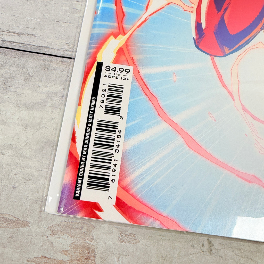 The Flash #780 (2022) DC Comics - Max Dunbar Cardstock Variant, lower-left cover detail