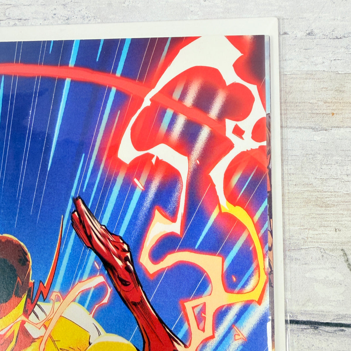 The Flash #780 (2022) DC Comics - Max Dunbar Cardstock Variant, upper-right cover detail