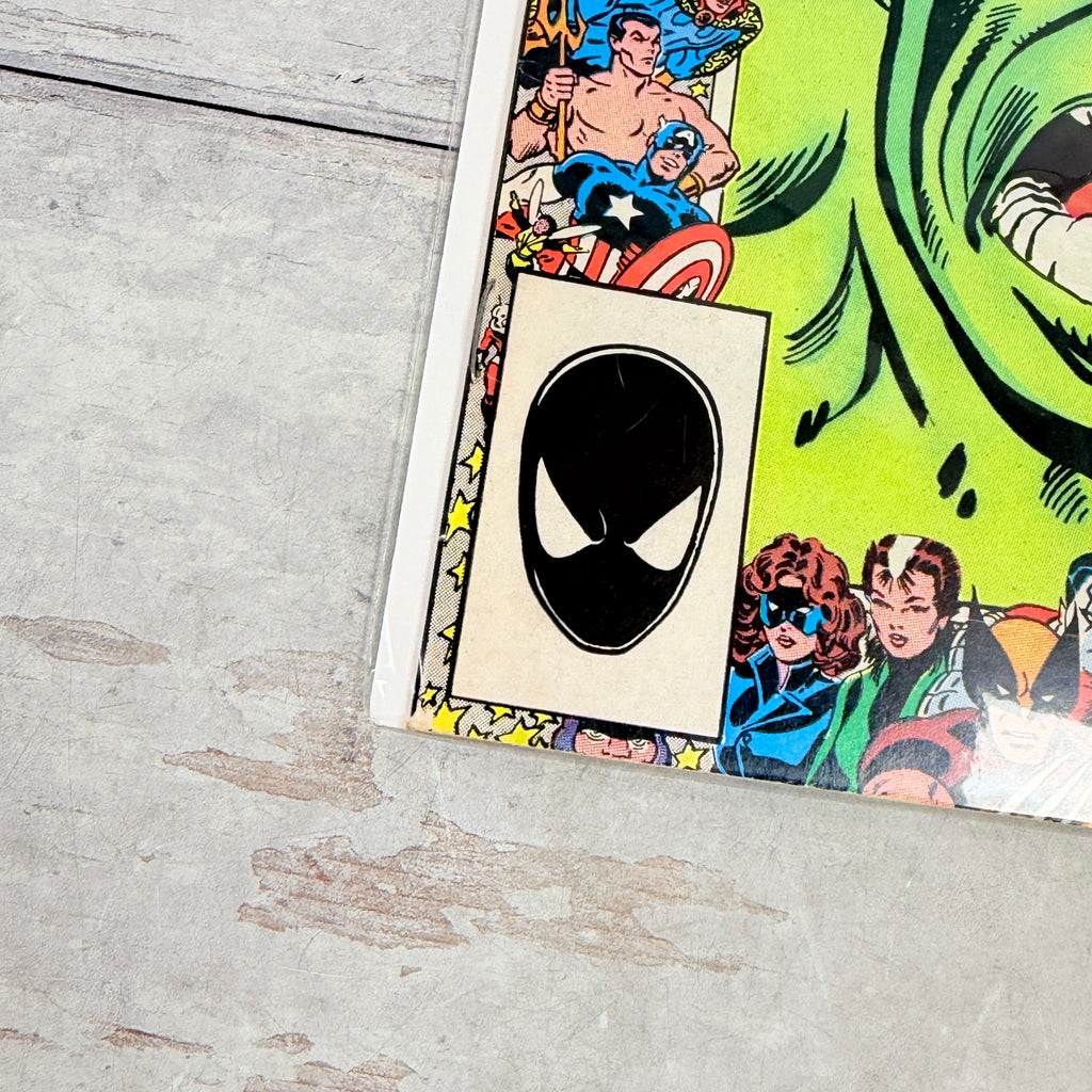 The Incredible Hulk #325 (1986): lower-left front corner and spine detail of the actual pre-owned copy.