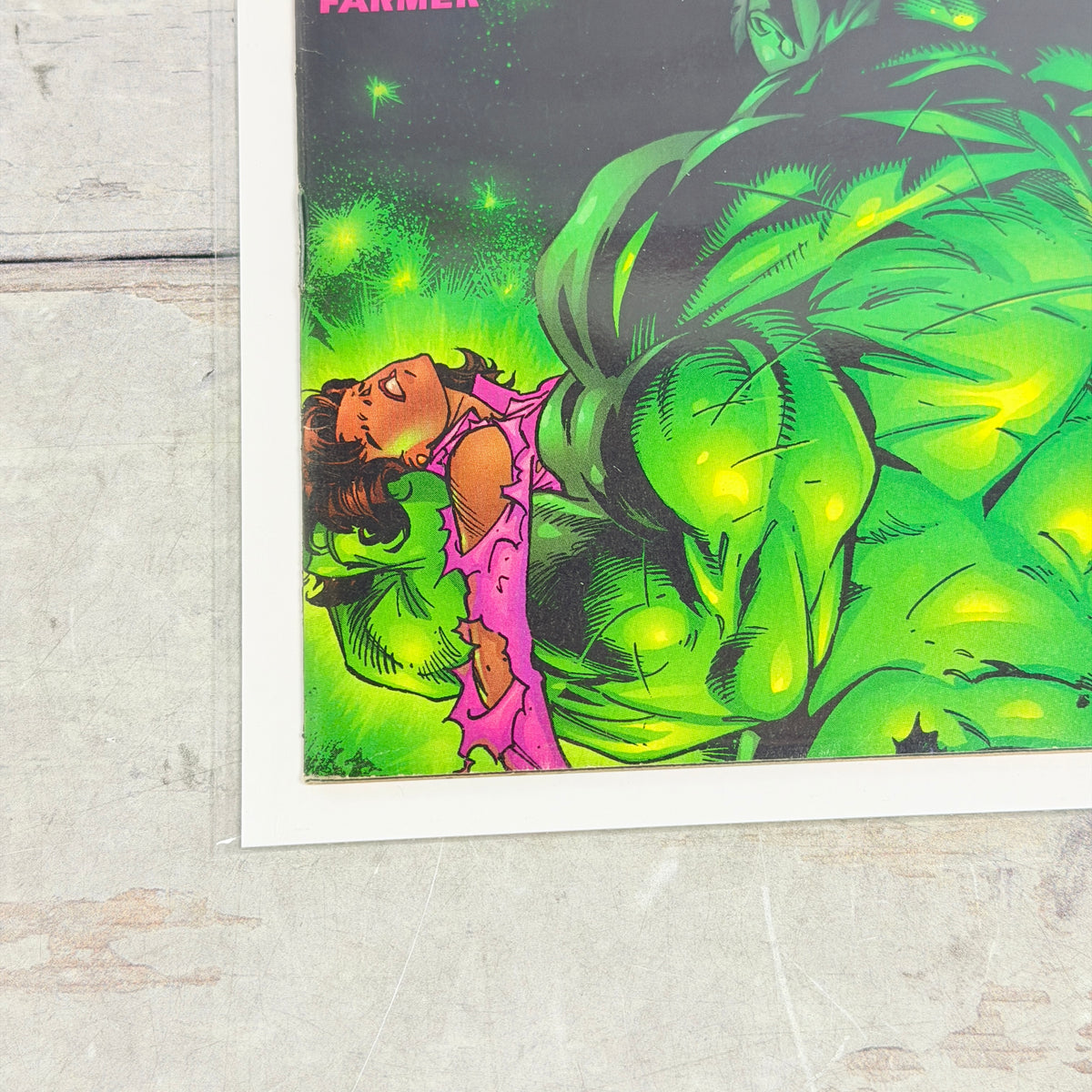 The Incredible Hulk #466, front lower-left corner/spine detail