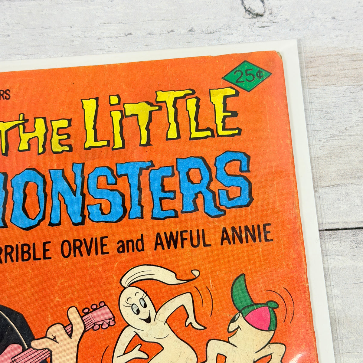The Little Monsters #34, front upper-right corner/issue detail