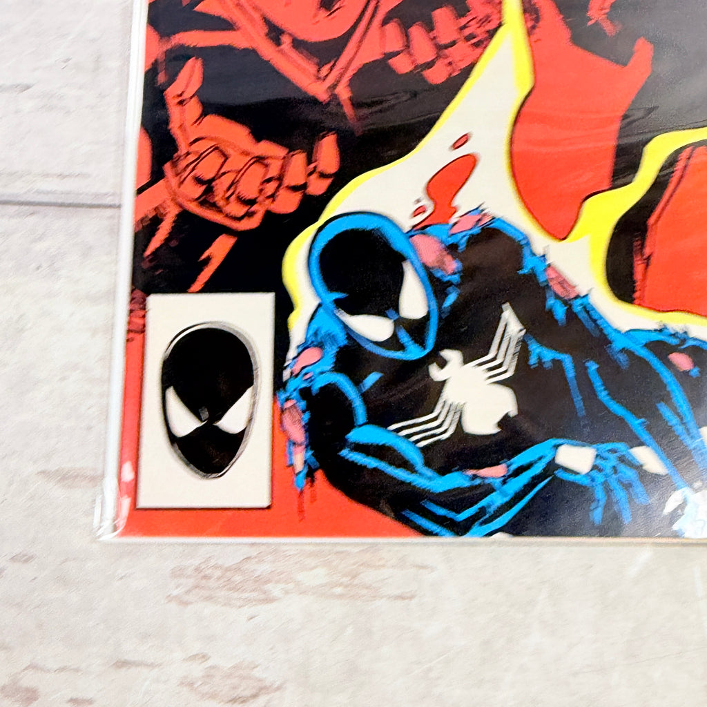 The Spectacular Spider-Man #134 (1988): lower-left front corner and spine detail of the actual pre-owned copy.