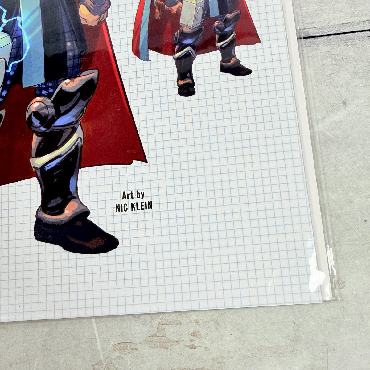 Thor #3 (2020) Nic Klein Virgin Design Variant — lower-right detail