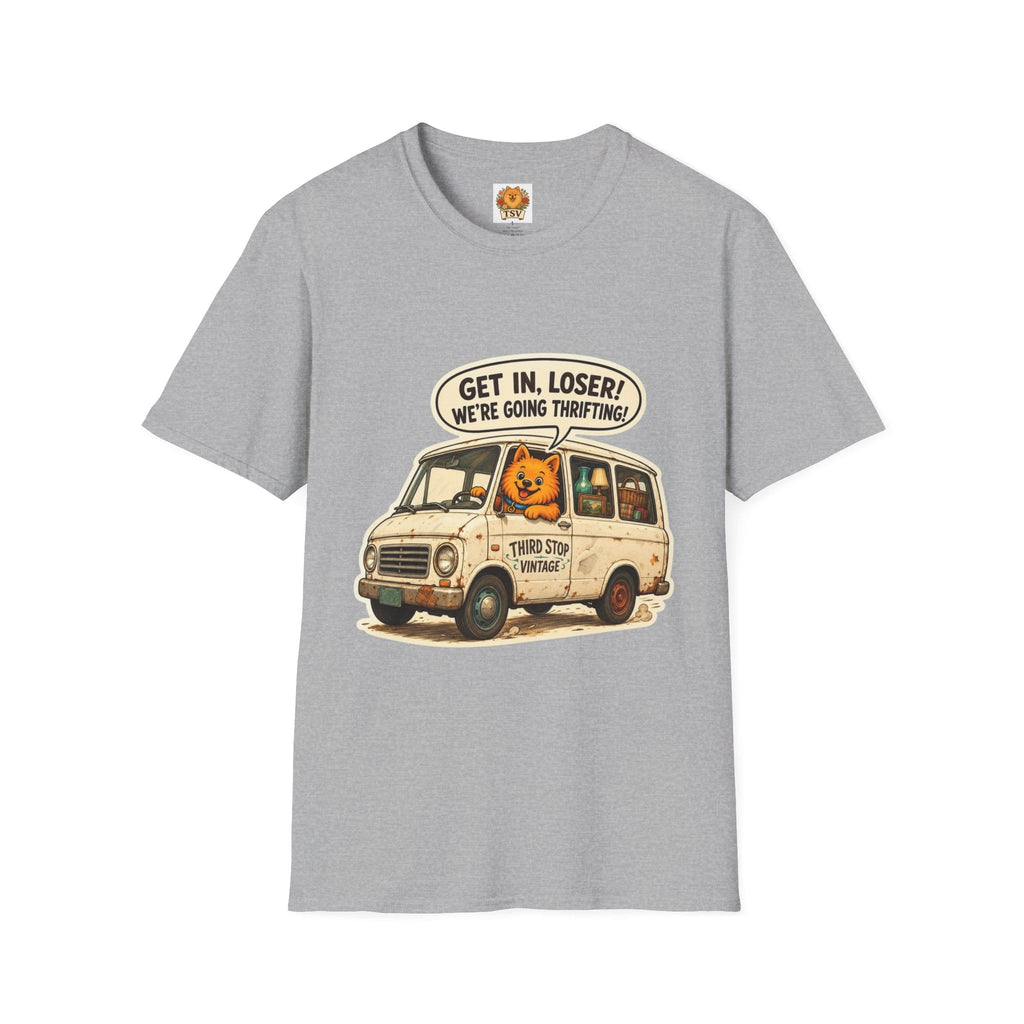 TSV Get In, Loser! T‑Shirt — 'We're Going Thrifting' Graphic Tee 18184623506263621838