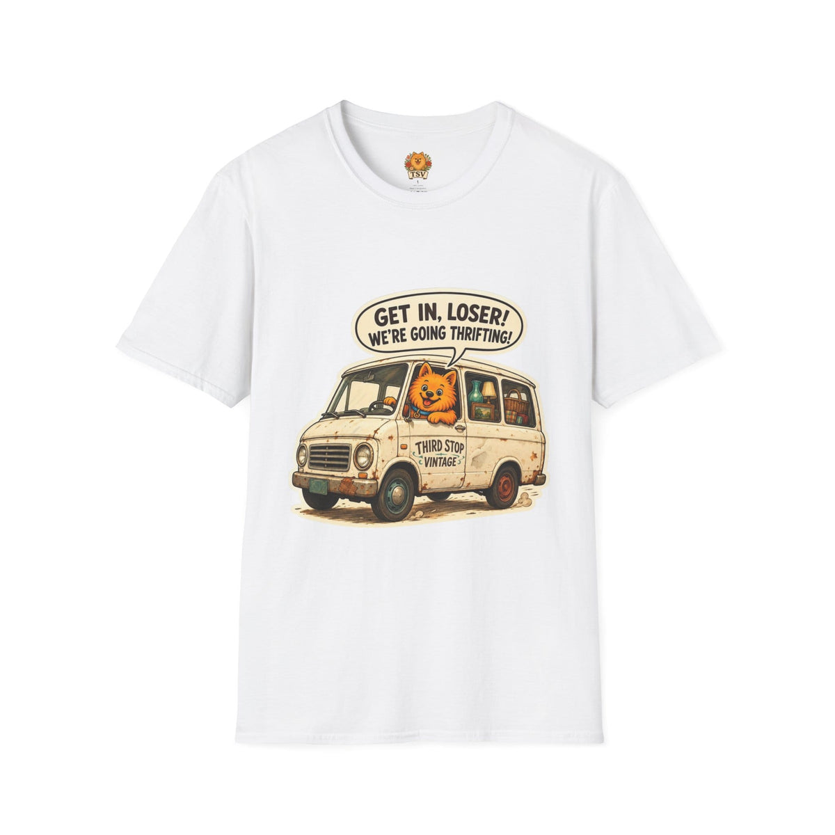 TSV Get In, Loser! T‑Shirt — 'We're Going Thrifting' Graphic Tee 26749395873887298897