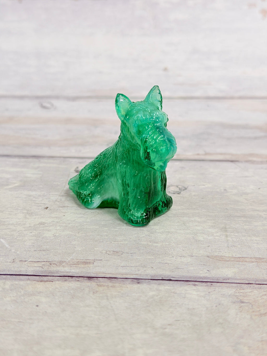 Boyd Glass Duke the Scottie Dog Key Lime Figurine BD12