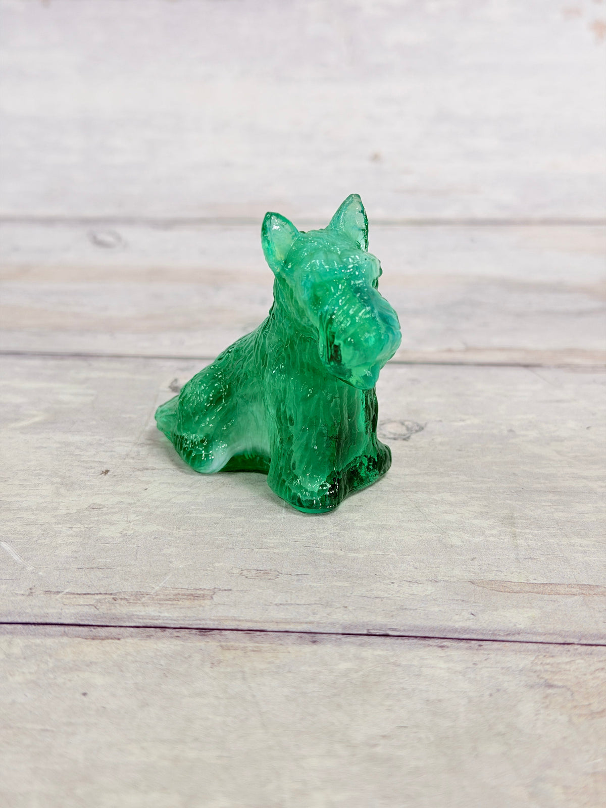 Boyd Glass Duke the Scottie Dog Key Lime Figurine BD12
