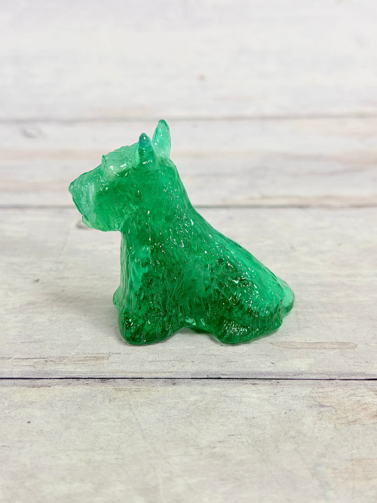 Boyd Glass Duke the Scottie Dog Key Lime Figurine BD12