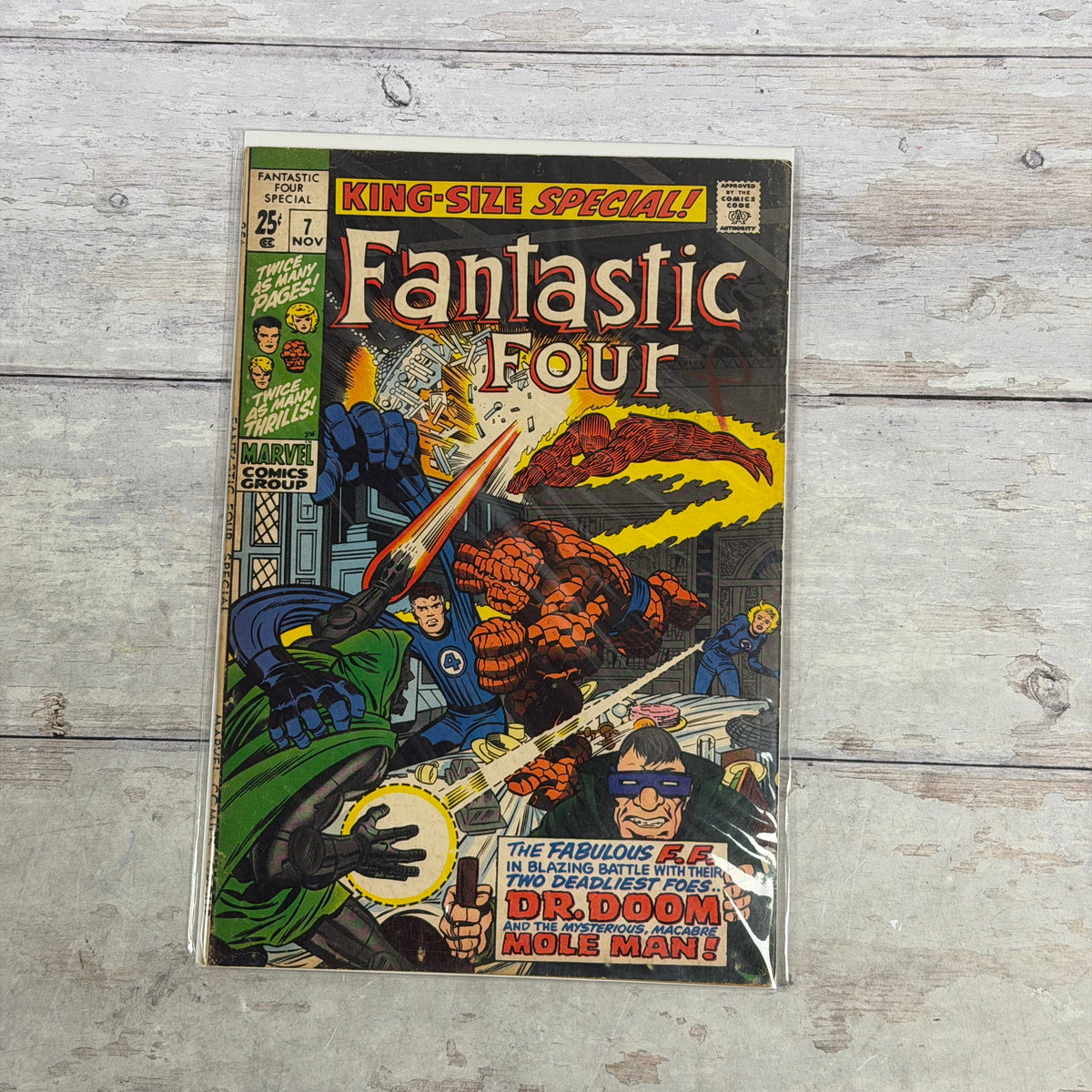 Fantastic Four Annual #7 1969 Doctor Doom Mole Man Jack Kirby Silver Age C-FFA-07