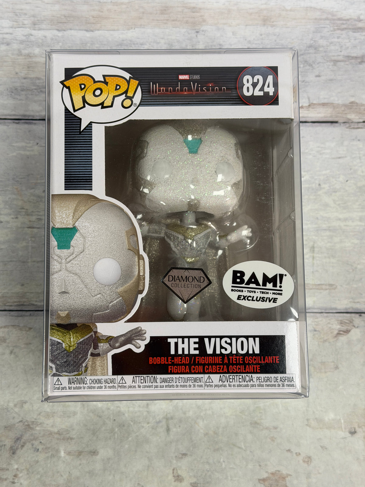 Funko Pop! Marvel WandaVision The Vision #824 Diamond Collection BAM! Exclusive