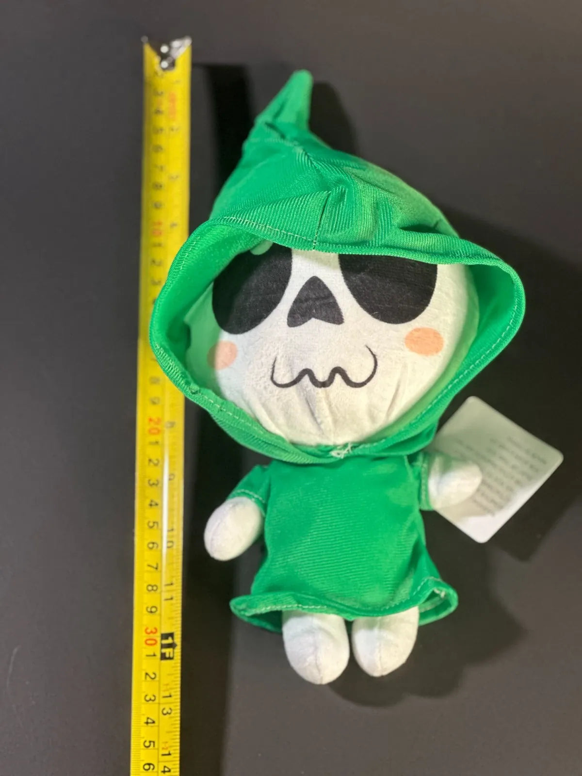 Ideal Toys Direct Green Hooded Skull Plush | Skeleton Grim Reaper Halloween Toy