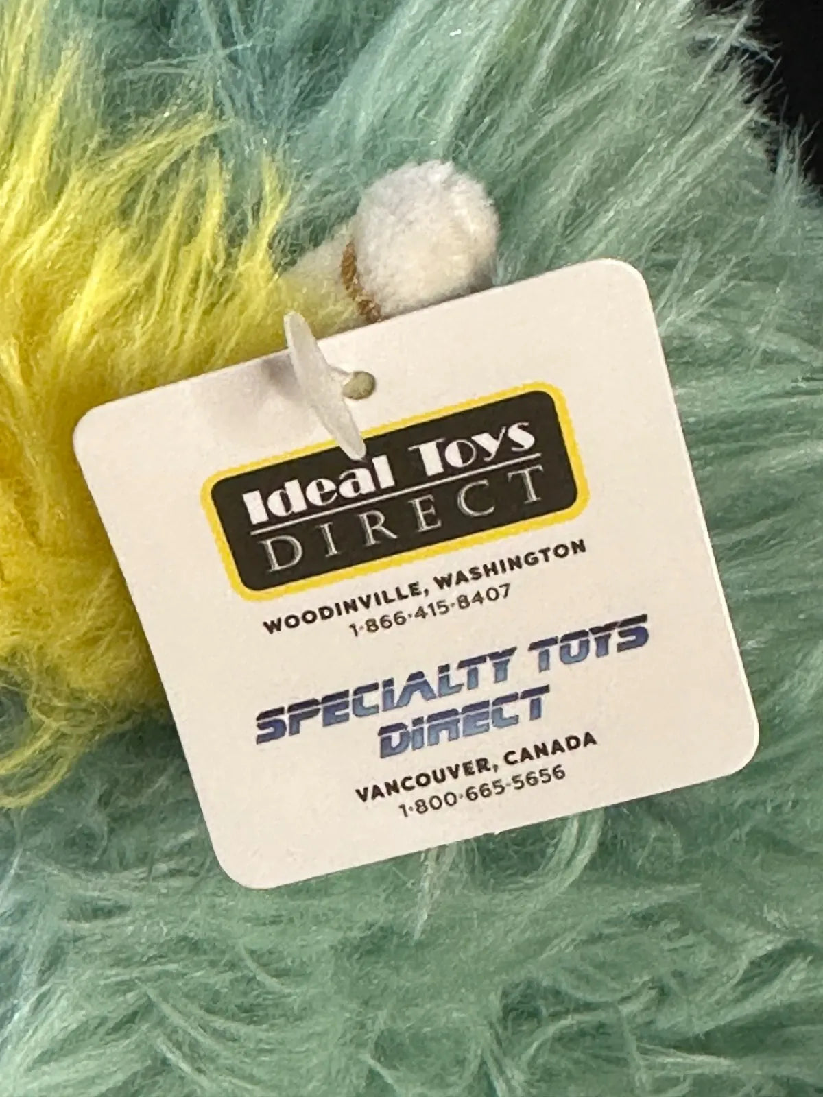 IDEAL TOYS Fuzzy Monster Plush Toy | Yellow Shaggy Stuffed Animal NWT