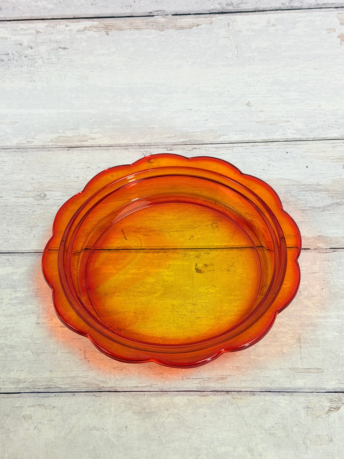 Moon & Star Amberina Glass Cheese Dish with Lid MN14