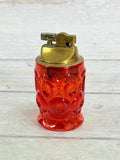 Moon & Star Amberina Glass Table Lighter with Insert MN18
