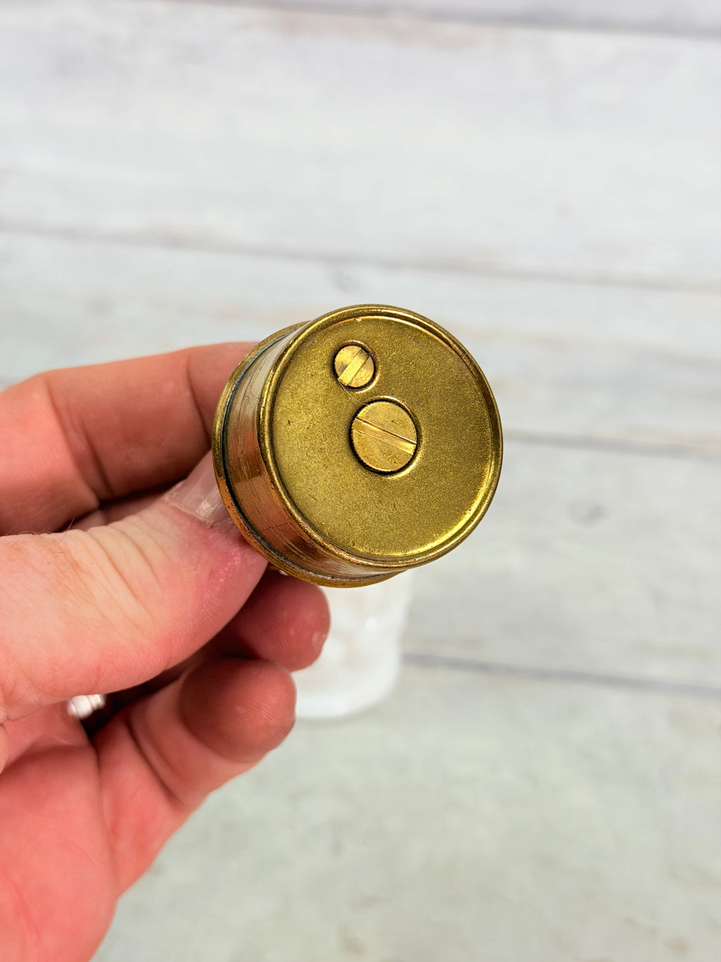 Moon & Star Milk Glass Table Lighter with Lighter Insert MN19
