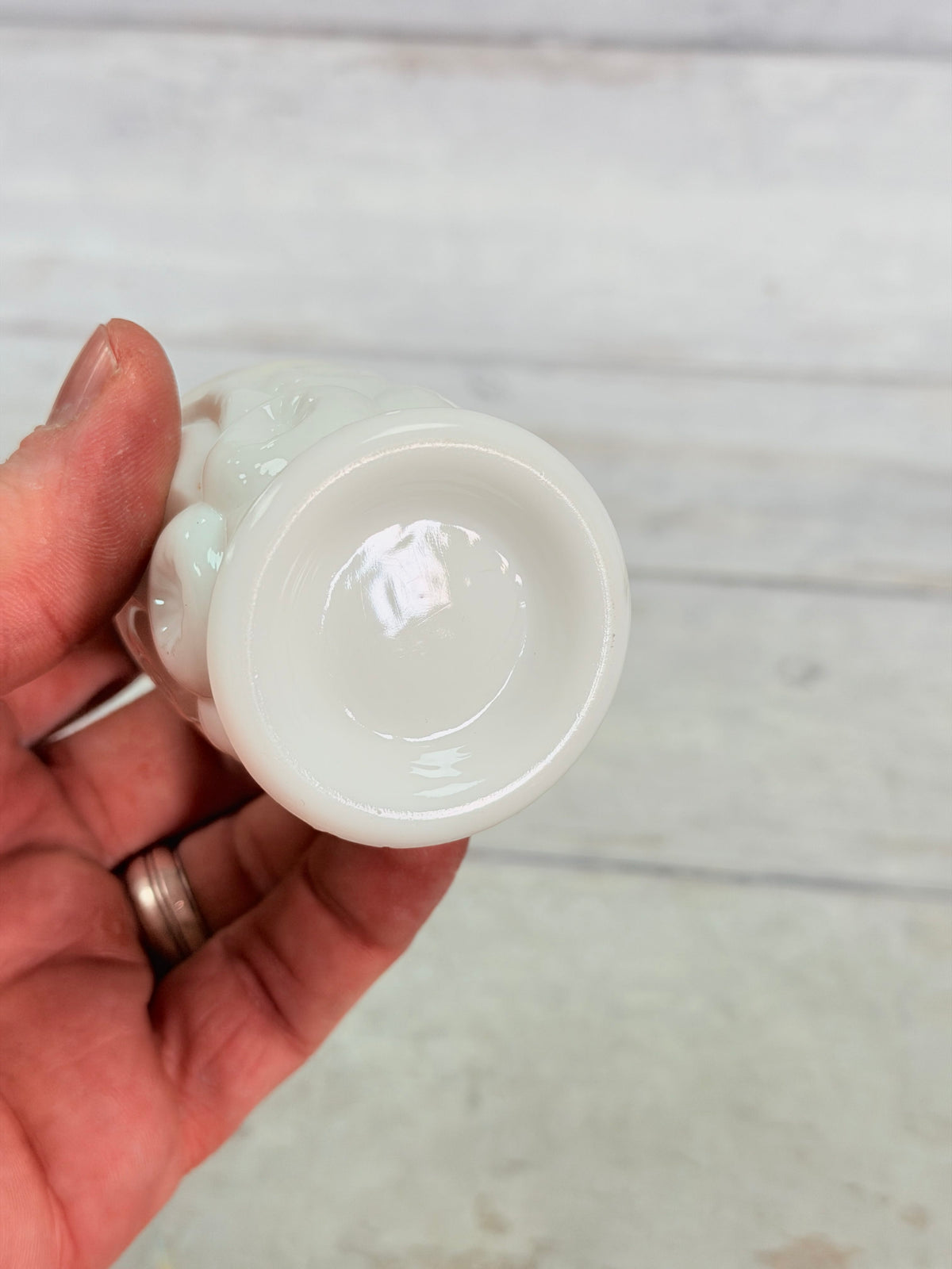 Moon & Star Milk Glass Table Lighter with Lighter Insert MN19