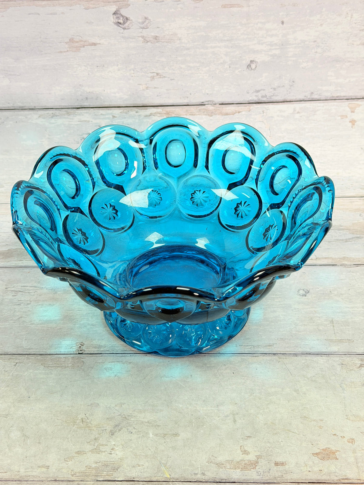 Moon & Star Colonial Blue Glass Fruit Bowl MN24