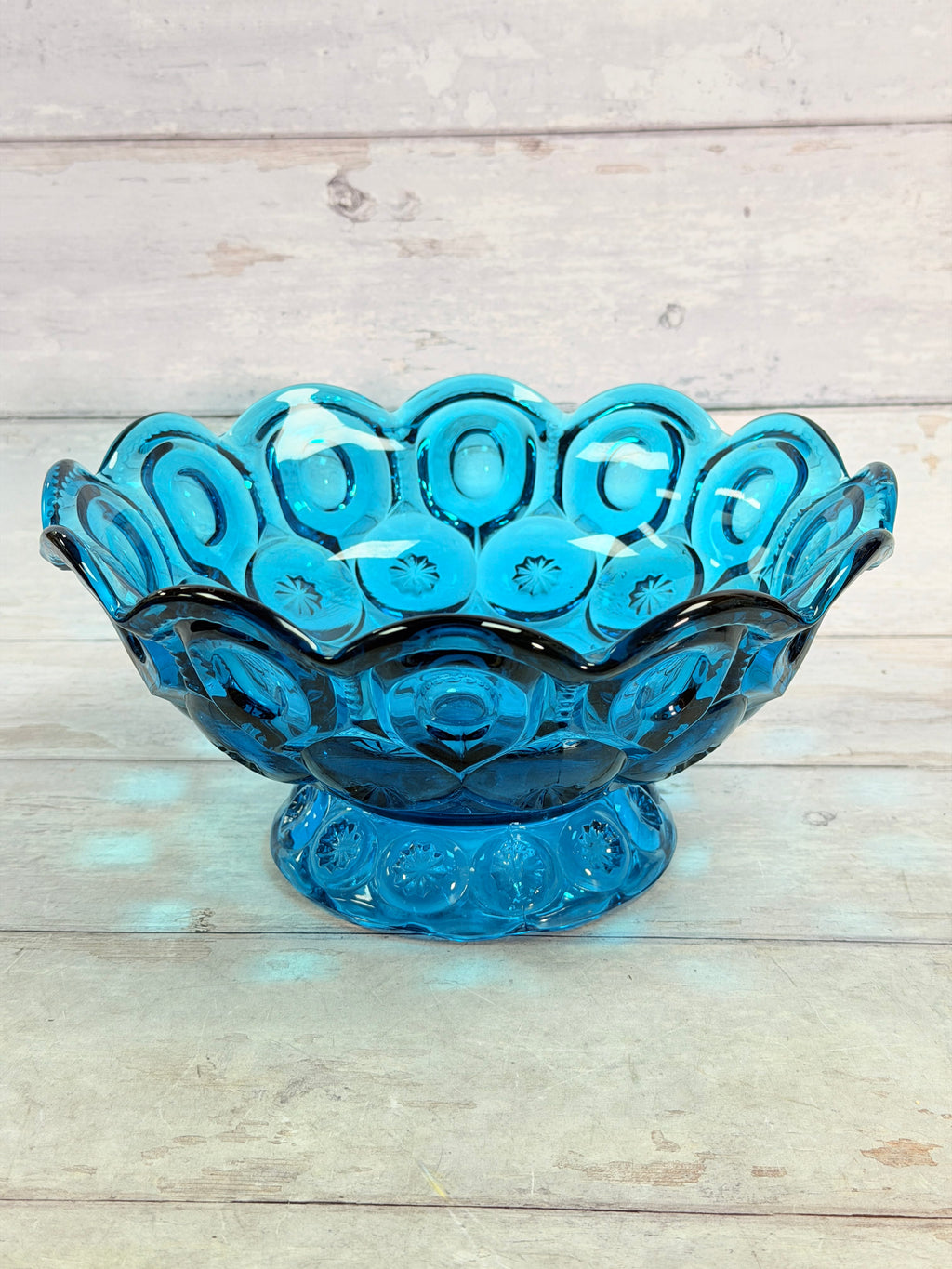 Moon & Star Colonial Blue Glass Fruit Bowl MN24