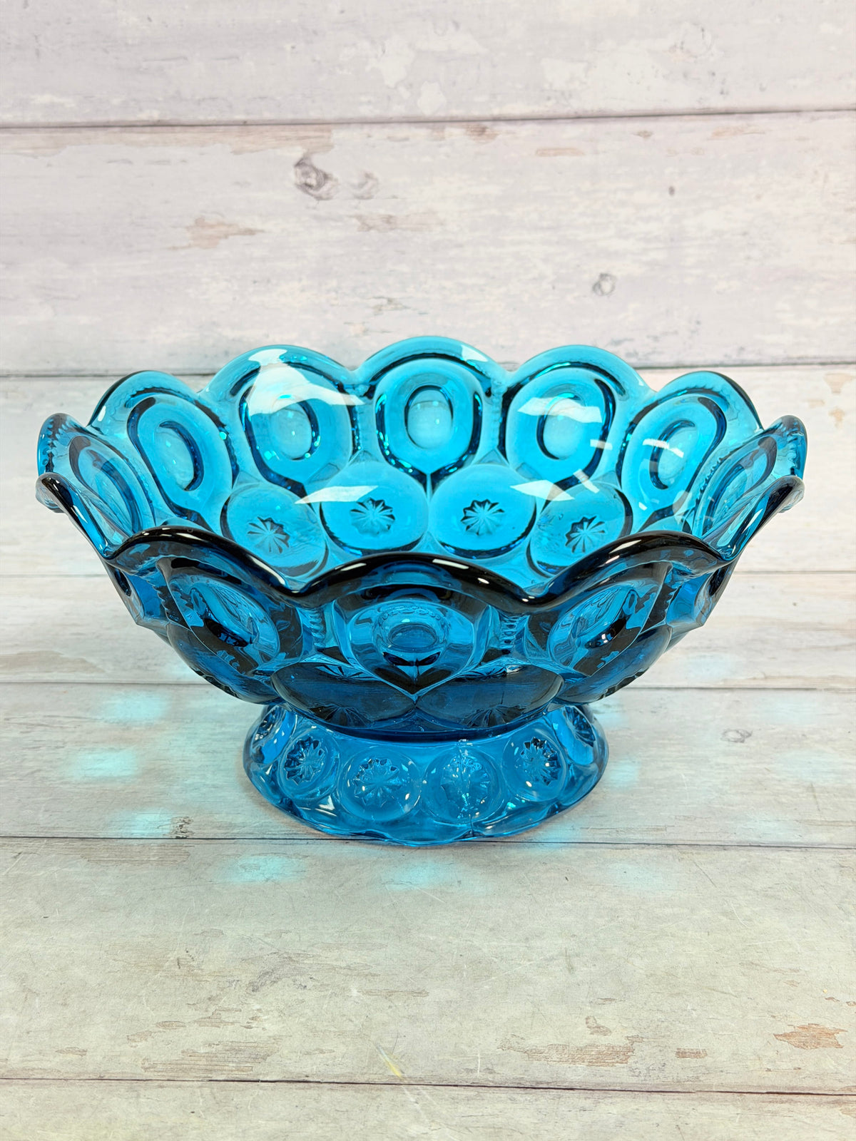 Moon & Star Colonial Blue Glass Fruit Bowl MN24