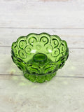 Moon and Star Green Glass Candle Bowl MN31